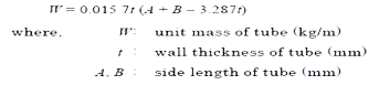 Pipe - Calculation of mass