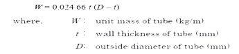 Pipe - Calculation of mass